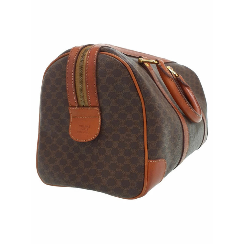 Celine Macadam Boston bag canvas tan trim handles Brown - Picture 2 of 9